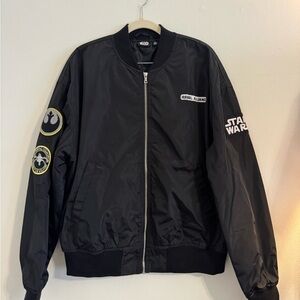 Star Wars Black Bomber Jacket with Rebel Patches